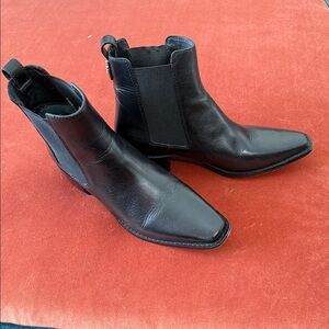 Tory Burch Women's Black Ankle Medallion Plaque Boots